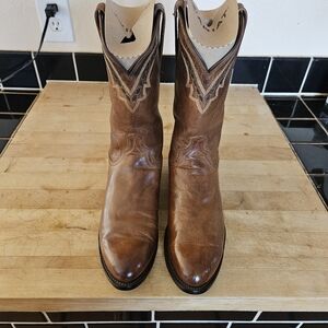 Lucchese Tan Leather Western Boots
